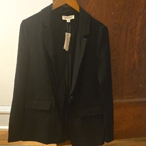 Philosophy Black Single Button Blazer